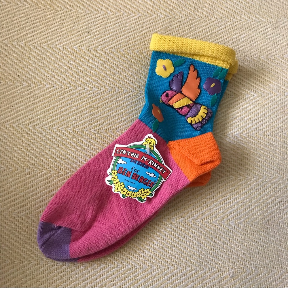 Vintage Colorful Appliqué Kids Socks